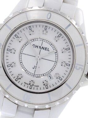 CHANEL J12 H1628 White ceramic 12P diamond white Dial Quartz Ladies Watch_967163